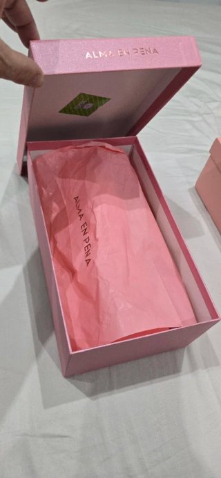Caja zapatos Alma en Pena rosa