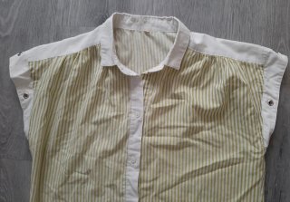 Camisa rayas blanca y verde