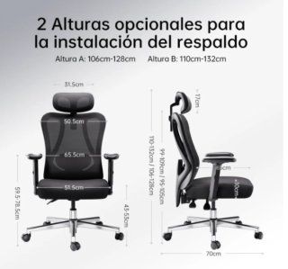 Silla ergonómica Hbada en perfectas condiciones
