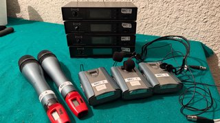 Pack 4 Micrófonos Inalámbricos IMG Stageline