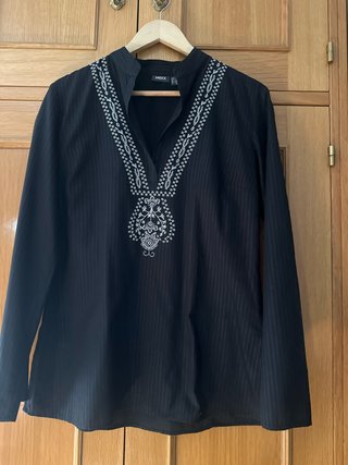 Camisa Mexx Negra Bordada