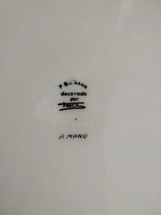 Plato decorativo San Sebastián pintado a mano