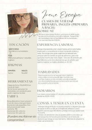 Clases online de inglés y primaria