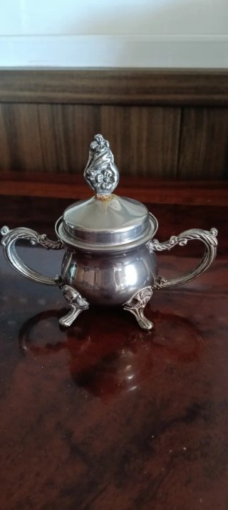 Conjunto café/té plata metal