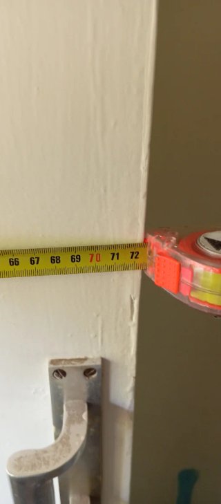 Puerta corredera lacada blanca."Sin soporte pared"