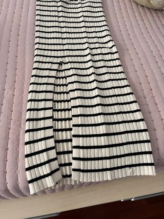 Vestido tubo rayas blanco y negro