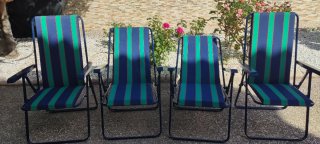 Sillones de playa plegables (4 unidades)