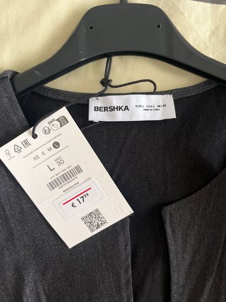 Top-chaleco gris Bershka cremallera talla L