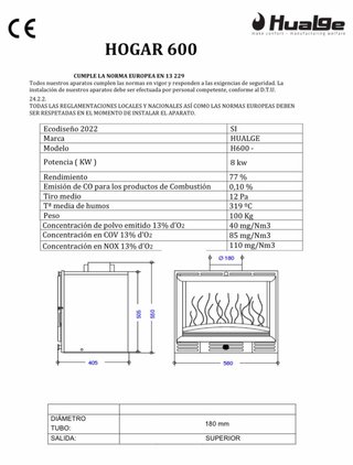 Chimenea de leña NUEVA