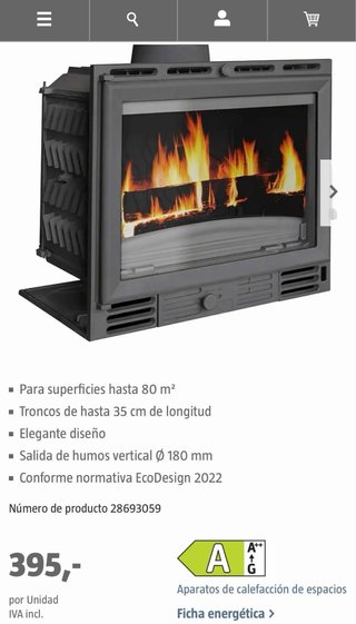 Chimenea de leña NUEVA