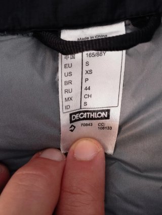 Chaqueta de plumas Quechua negra