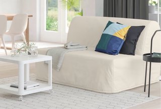 Sofá Cama IKEA LYCKSELE 2 Plazas con funda Blanca