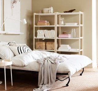 Sofá Cama IKEA LYCKSELE 2 Plazas con funda Blanca