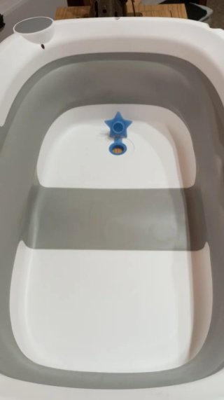 Bañera Bebé Plegable Blanca y Gris