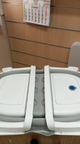 Bañera Bebé Plegable Blanca y Gris