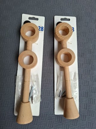 2 Staffe Legno Doppio Chiusura