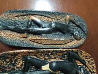 Set 3 Quadri Africani Vintage
