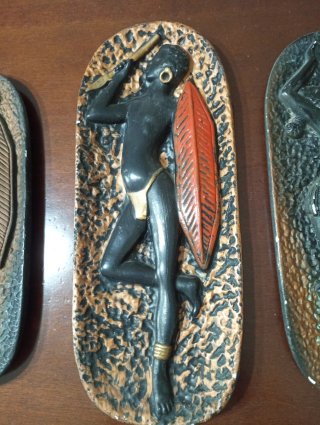 Set 3 Quadri Africani Vintage