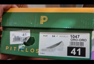 Zapatos Pitillos tacón mujer talla 41 dorados