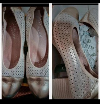 Zapatos Pitillos tacón mujer talla 41 dorados