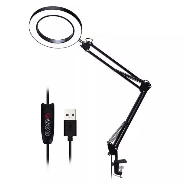 Lampada LED con Lente Ingrandimento
