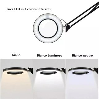 Lampada LED con Lente Ingrandimento