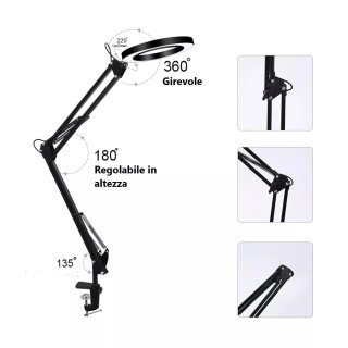 Lampada LED con Lente Ingrandimento