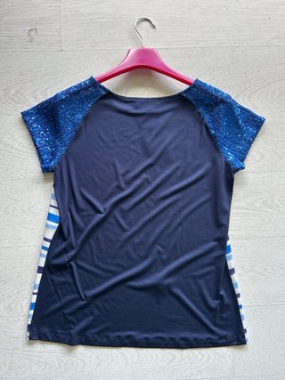 Camiseta Rosalita McGee Rayas Lentejuelas