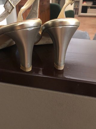 Sandali donna oro e argento, misura 38