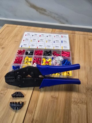 Kit Alicates Crimpadora y Terminales Eléctricos