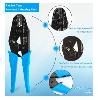 Kit Alicates Crimpadora y Terminales Eléctricos
