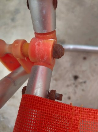 Silla de playa plegable naranja