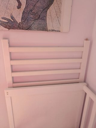 Cuna, colchón y barrera IKEA SUNDVIK Blanca 60