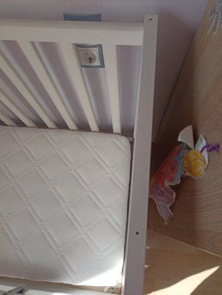 Cuna, colchón y barrera IKEA SUNDVIK Blanca 60