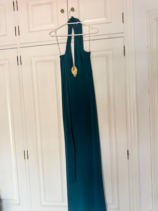 Vestido largo verde petróleo sin estrenar