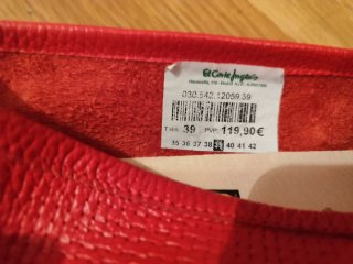 Zapatos rojos mujer talla 39