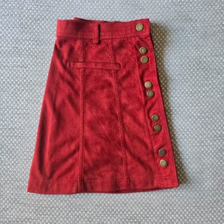Falda Zara roja botones talla S