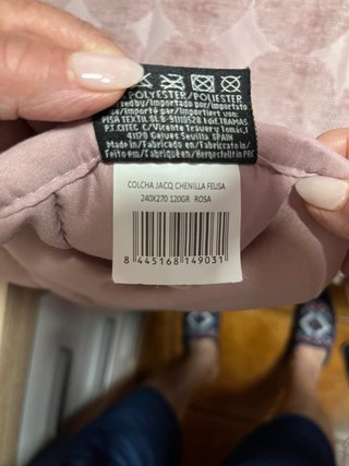 Colcha/Edredón Beige y Rosa Nuevo