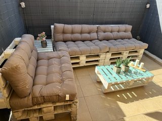 Conjunto Sillones sofas Palets Jardín terraza