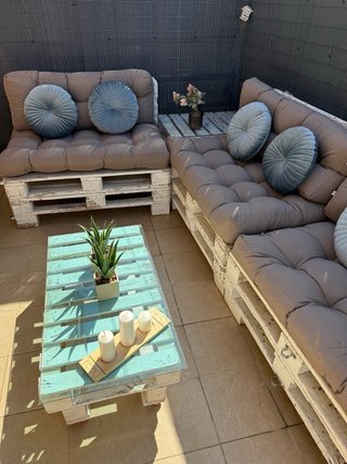 Conjunto Sillones sofas Palets Jardín terraza