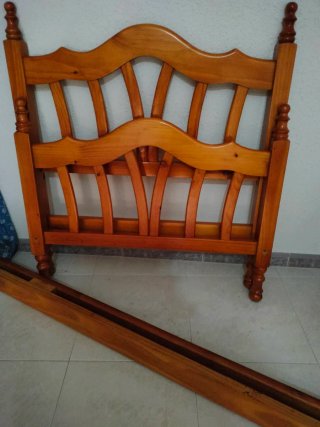 Cama provenzal madera 90cm completa