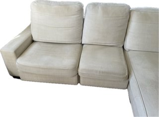 Sofá Chaiselongue Beige Tela