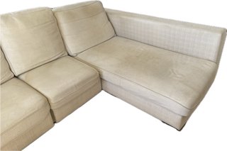 Sofá Chaiselongue Beige Tela
