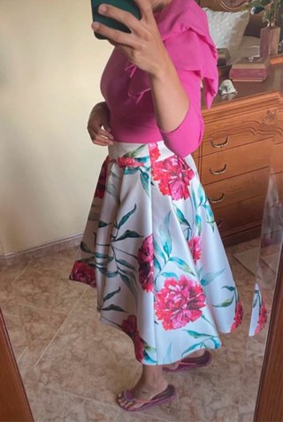 Conjunto Top y Falda Floral Talla XS