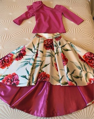 Conjunto Top y Falda Floral Talla XS
