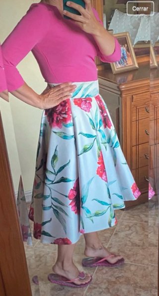 Conjunto Top y Falda Floral Talla XS