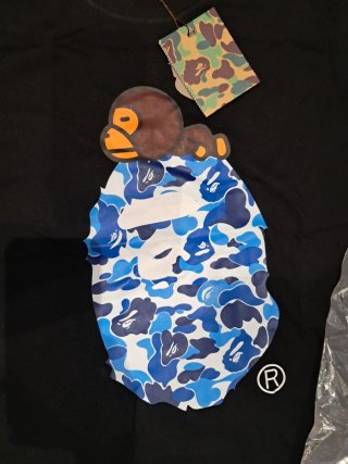Camiseta BAPE Negra y Azul Talla S