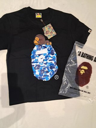 Camiseta BAPE Negra y Azul Talla S