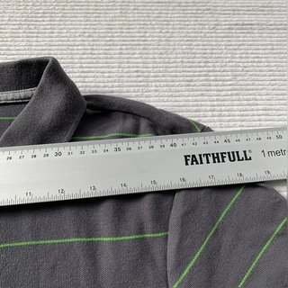 Nike Athletic Dept Polo Vintage Gris Rayas Verde Y2K Streetwear
