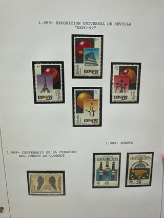 Sellos ESP, 92, Sevilla y varios 1989